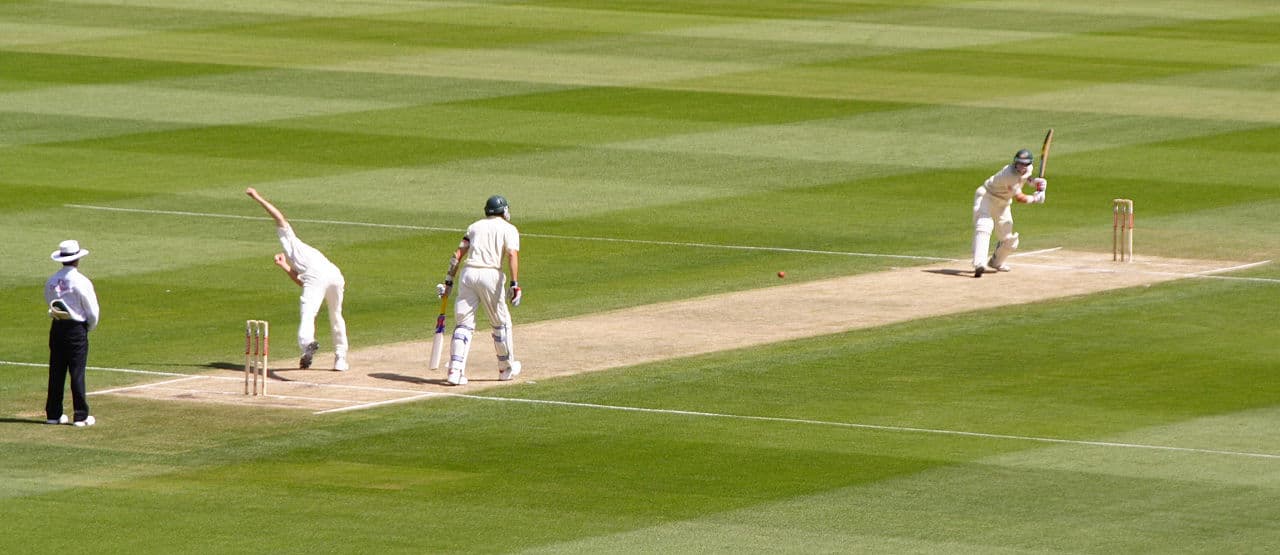 A cricket match being played at the Guyana National Stadium in Georgetown